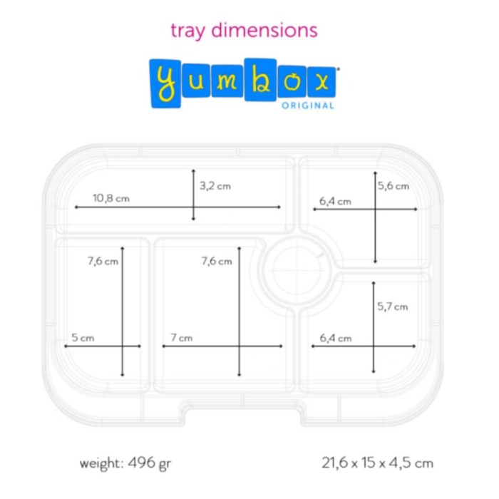 Κόκκινο Φαγητοδοχείο Yumbox με αυτοκίνητα