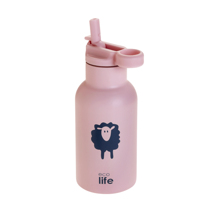 Ecolife ροζ ατσάλινο παγούρι 